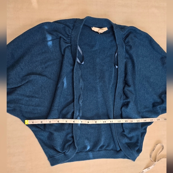 Chic Blue Open-Front Shrug - Picture 5 of 6